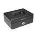 Rapesco SB0008B1 Metalen Geldkistje met Slot, 20 cm, Zwart