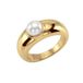 NOELANI - Bague pour femme en acier inoxydable - doré/doré - avec perle