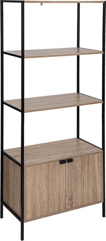 Stellingkast 2 Deuren Toulon Hout - Hout - Merkloos