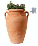 Amphore Antik - Jardinière + bac de récupération + robinet - 250 L Terre cuite