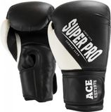 Super Pro Combat Gear ACE (kick)bokshandschoenen Zwart/Wit 8oz