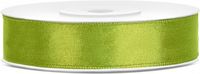 Merkloos / Sans marque Decoratie satijn sierlint - lime groen - 12 mm x 25 meter - Cadeaulint satijnlint - hobby/knutsel materiaal