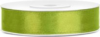 Merkloos / Sans marque Decoratie satijn sierlint - lime groen - 12 mm x 25 meter - Cadeaulint satijnlint - hobby/knutsel materiaal