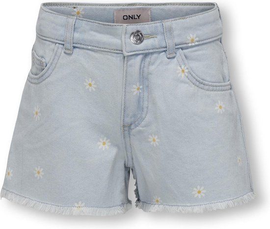 ONLY KOGROBYN DAISY SHORTS BJ Meisjes - Light Blue Denim - Maat 134