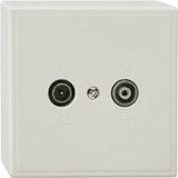 REV Ritter 0500440551 Standard UP/AP antennedoos TV/RF, wit