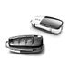 Audi 83A071208S9R Q3 sleutelhoes met origineel logo, ijswit, glanzend zwart