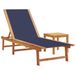 VidaXL Fauteuil de jardin rembourré en acacia bleu 2 pièces