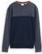 Tom Tailor Crewneck sweatshirt met structuurmix - Sky Captain Blue - Maat M