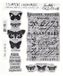 Tim Holtz 7 x 8.5" Cling Rubber Stempel Set Papillon