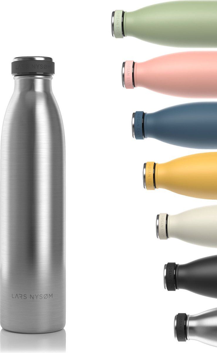 LARS NYSØM Roestvrijstalen drinkfles 'Ren' 750ml - Stainless Steel