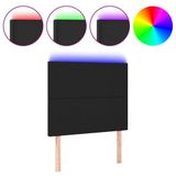 VidaXL Hoofdbord LED 80x5x118/128 cm Kunstleer Zwart