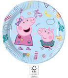 Procos Peppa Pig Plaat, Papier, Rond, Meerkleurig, 23 cm, 8 stuks