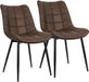 Happyment Luxe Eetkamerstoelen - Bruin - Set van 2
