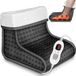 Unyqoos® Chauffe-pieds électrique (sac de pieds) en microplush – 6 niveaux de température, télécommande avec éclairage, 100 W, minuterie de 90 minutes, protection contre la surchauffe, anthracite, convient jusqu'à la taille 46