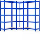 Monzana Stellingkast – Set van 3 Hoek 180x90x40cm - Blauw