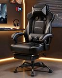 GTPLAYER - Gaming Stoel met Voetensteun - 155° Verstelbaar 180kg - Grijs