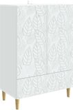 vidaXL Dressoir Wit Bewerkt Hout 66 x 34,5 x 95 cm