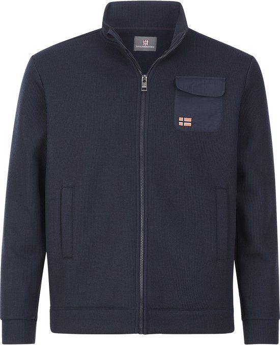 Jan Vanderstorm heren Sweatvest - 56/58 - donkerblauw