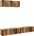Syfax Tv-wandmeubelen 3 st 100x30x30 cm bewerkt hout oud houtkleurig