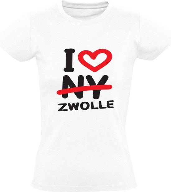 Zwolle Dames T-shirt Wit 3XL - Katoen