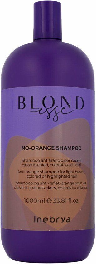 Inebrya BLONDesse Shampoo - 1 L - Silver Shampoo for Blonde, Graying or Yellow Hair - Pump Dispenser