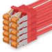 1aTTack CAT7 Netwerkkabel CAT Kabel 10 x 0.25m Rood - RJ45 10 Gigabit SFTP PIMF LSZH LAN Kabel