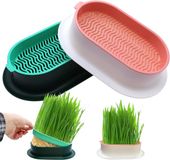 Merkloos / Sans marque Windvogel Trading B.V. Set van twee kweekkommen voor kattengraszaad - Plastic, groen