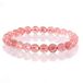 Strwberry armband met kwartsparels, zacht, ontspanning en ontspanning, 15 stuks