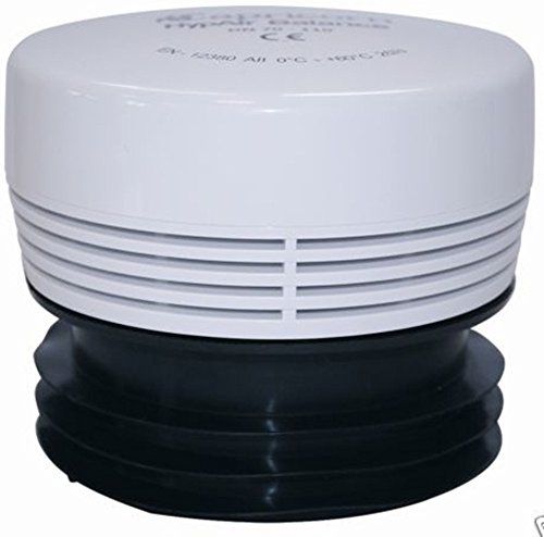 Capricorn Ventilatieventiel voor sanitaire installaties DN 70 110, 9-2730-070-10-03-01, wit, klein