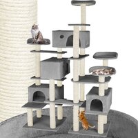 tectake XXL Kattenkrabpaal Entissar - 214cm - Grijs