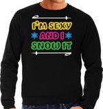 Bellatio Decorations Apres ski sweater heren - im sexy and i snow it - zwart - M