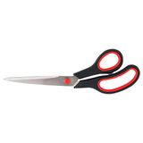 D.RECT Sg-250 25 cm roestvrij stalen snijschaar voor papier en tape, rubberen handgreep, schoolschaar voor gebruik thuis, school en kantoor