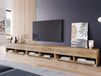 Mobistoxx ACAPULCO Meuble tv-hifi 3 portes battantes 300 cm châtaignier naturel avec led