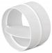 Ronde kanaalconnector met terugslagklep 125 mm