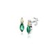ZINZI 10mm zilveren oorknopjes bezet met ovale zirconia's in groen geel ZIO2499