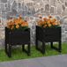 Maison Exclusive Jardinières, lot de 2, noires, 40x40x52,5 cm, en bois massif de pin