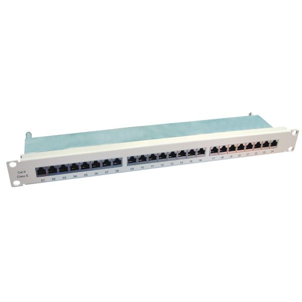 Value Cat.6 19\" Patchpanel - 24 P - Afgeschermd - Grijs