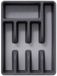 5Five Bestekbak indeling / keuken organizer - 5-vaks - Kunststof - 26 x 36 x 5 cm - grijs