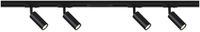 B.K.Licht BRILONER Rail - Railverlichting - dimbaar opbouwspots - opbouwrail - incl. 4x GU10 spots - draaibaar - 150 cm - zwart