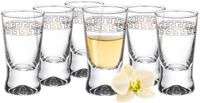 Glasmark Shotglaasjes - 6x - gold collection - 25 ml - glas - borrelglazen