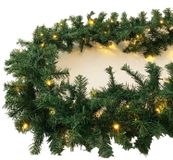 Mojawo LED-dennenkrans, kerstverlichting, 270 cm, batterij