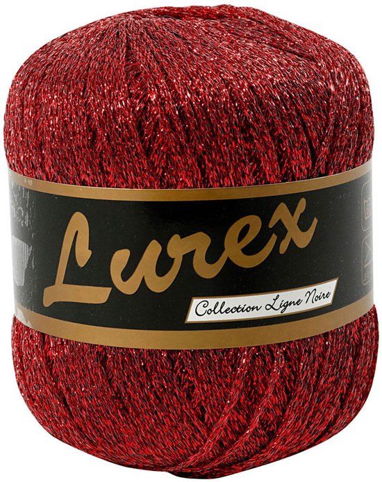 Creativ Company glitter garen rood