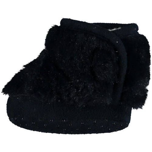 Apollo slippers with faux fur dark blue
