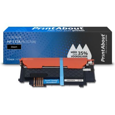 PrintAbout Huismerk HP 117A (W2070A) Zwarte Toner | Compatibel