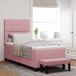 Maison Exclusive - Lit À Ressorts Avec Tête De Lit Rose 200 X 100 Cm Velours