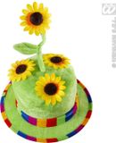 Finidi Fluwelen hoed zonnebloem Groen Unisex