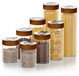 Arendo lot de 8 bocaux de conservation en verre borosilicaté transparent
