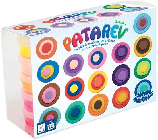 Sentosphère boetseerklei set Patarev 15 kleuren lucht drogend creatief.
