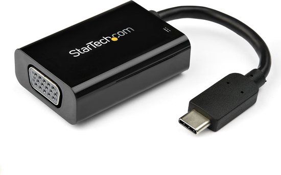 StarTech.com USB-C naar VGA Adapter - Zwart - 10 cm