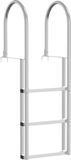 vidaXL - 3-staps - steigerladder - Zilver - 45 - x - 11,5 - x - 134 - cm - Aluminium